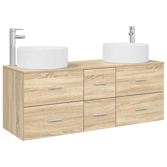 vidaXL Σετ Επίπλων Μπάνιου 3 τμχ. Sonoma Δρυς 49,5 x 44,5 x 65,5 εκ