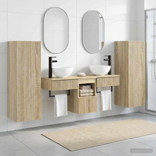 vidaXL Σετ Επίπλων Μπάνιου 5 τμχ. Sonoma Δρυς 33 x 34,5 x 100 εκ