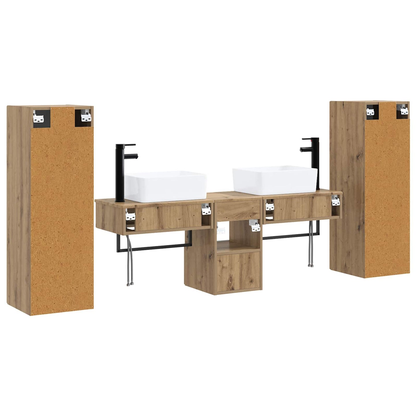 vidaXL Σετ Επίπλων Μπάνιου 5 τμχ. Artisan Δρυς 33 x 34,5 x 100 εκ