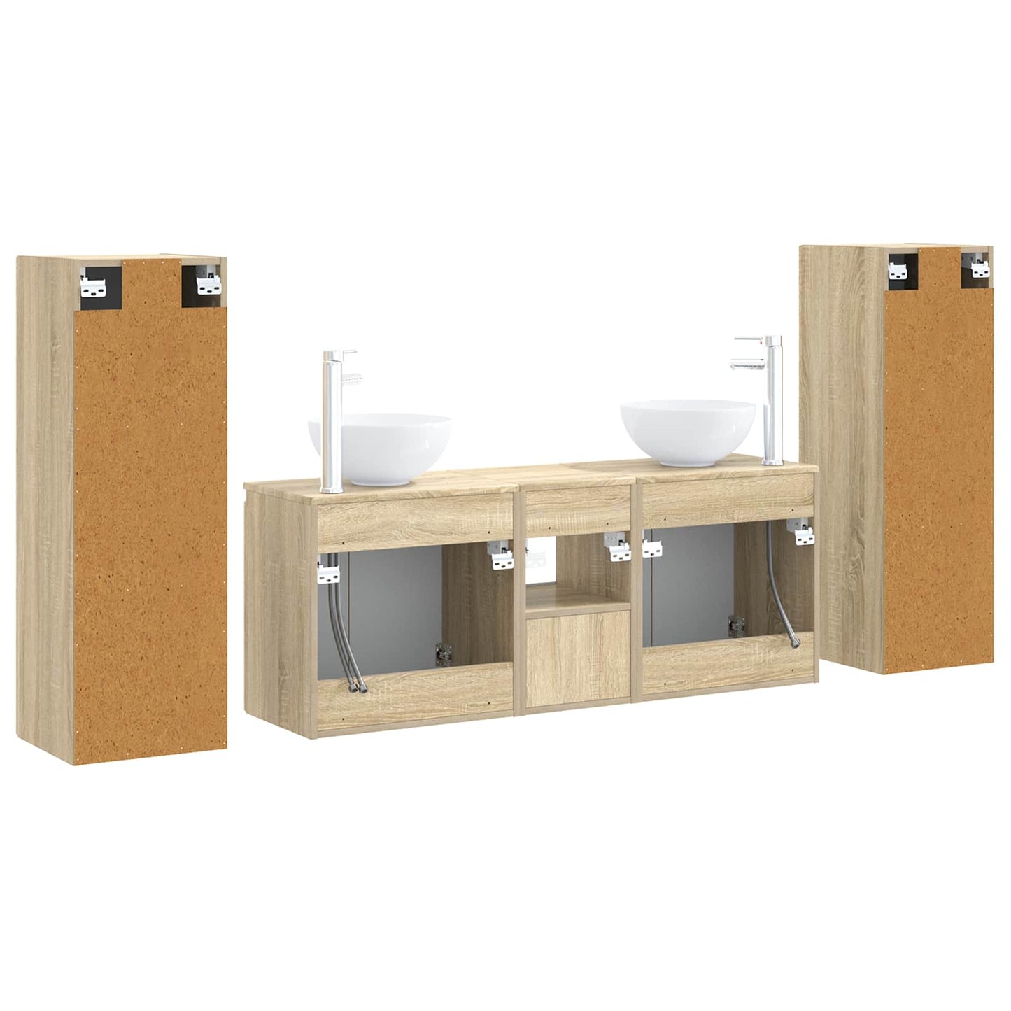 vidaXL Σετ Επίπλων Μπάνιου 5 τμχ. Sonoma Δρυς 33 x 34,5 x 100 εκ