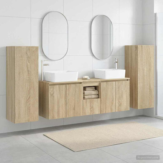 vidaXL Σετ Επίπλων Μπάνιου 5 τμχ. Sonoma Δρυς 33 x 34,5 x 100 εκ