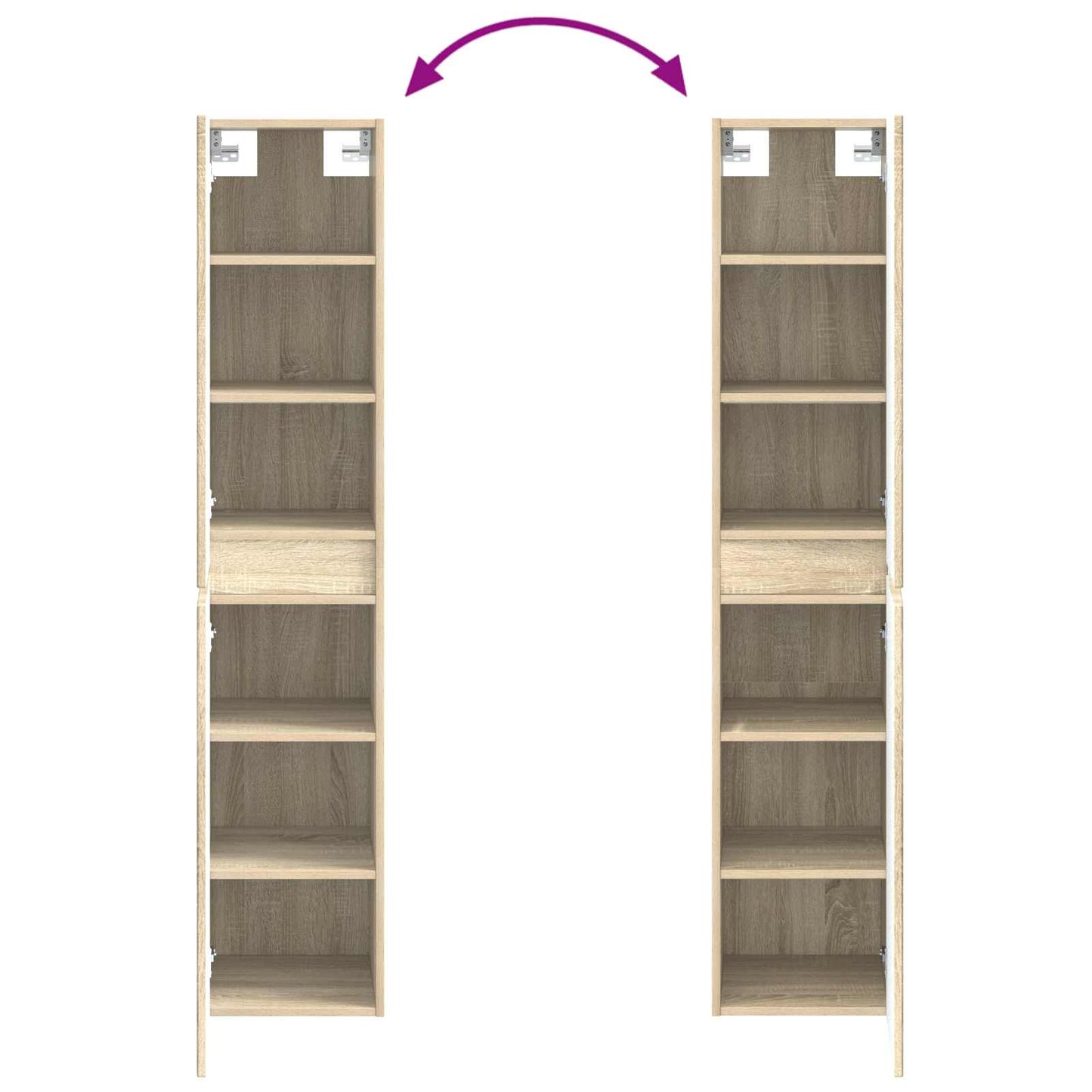 vidaXL Σετ Επίπλων Μπάνιου 5 τμχ. Sonoma Δρυς 33 x 34,5 x 160 εκ