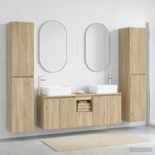 vidaXL Σετ Επίπλων Μπάνιου 5 τμχ. Sonoma Δρυς 33 x 34,5 x 160 εκ