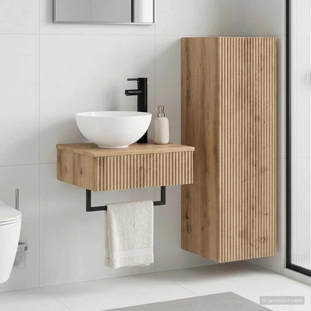 vidaXL Σετ Επίπλων Μπάνιου 2 τμχ. Artisan Δρυς 33 x 34,5 x 100 εκ