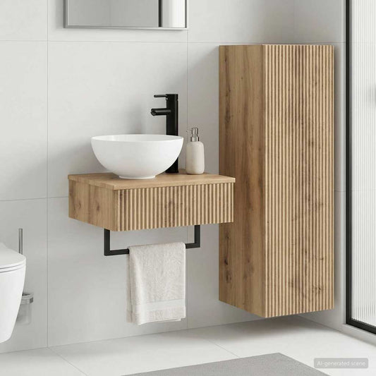 vidaXL Σετ Επίπλων Μπάνιου 2 τμχ. Artisan Δρυς 33 x 34,5 x 100 εκ