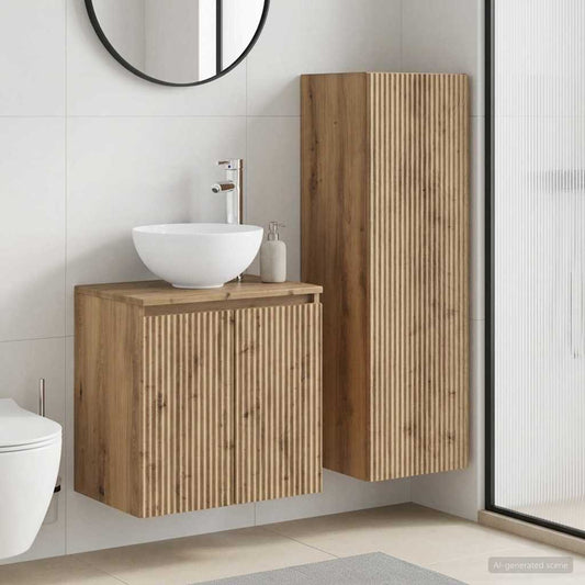 vidaXL Σετ Επίπλων Μπάνιου 2 τμχ. Artisan Δρυς 33 x 34,5 x 100 εκ