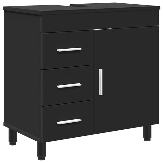 vidaXL Έπιπλο μπάνιου Μαύρο 60 x 35 x 60 εκ. Επεξεργασμένο Ξύλο
