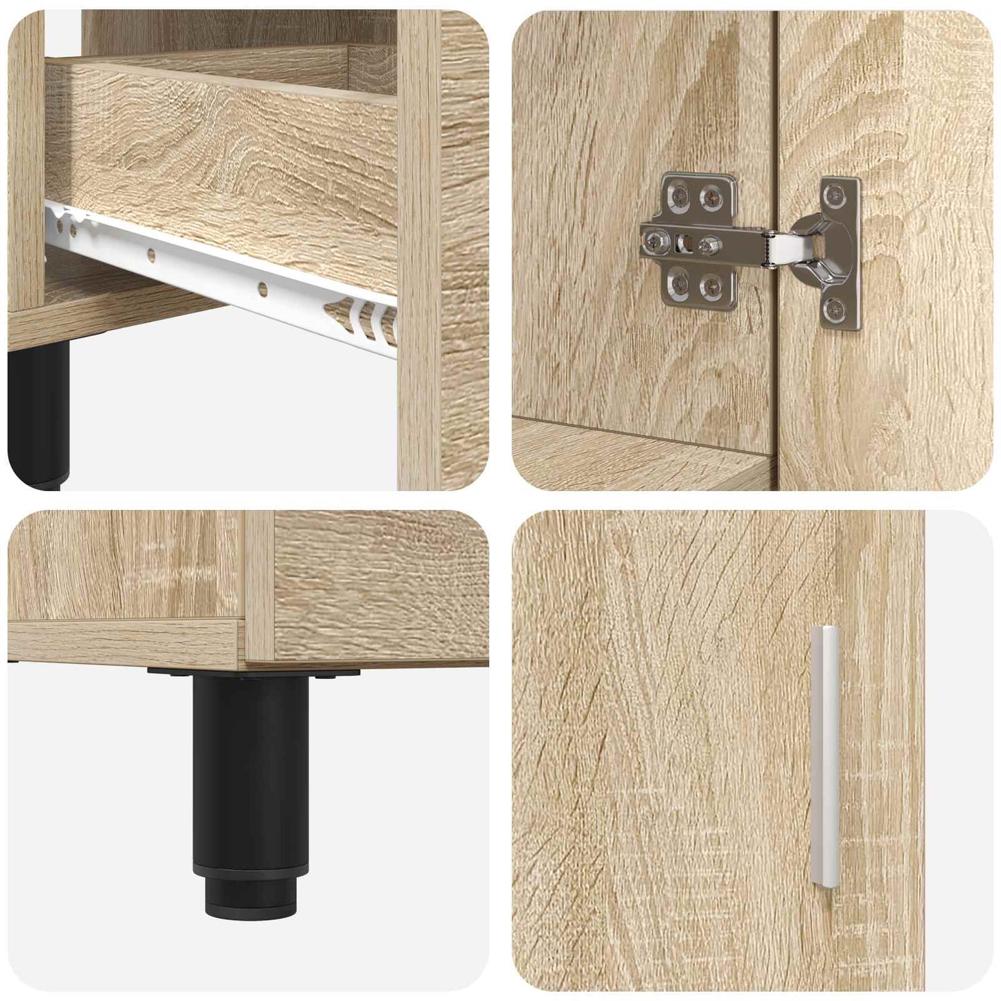 vidaXL Έπιπλο μπάνιου Sonoma Δρυς 60 x 35 x 60 εκ. Επεξεργασμένο Ξύλο