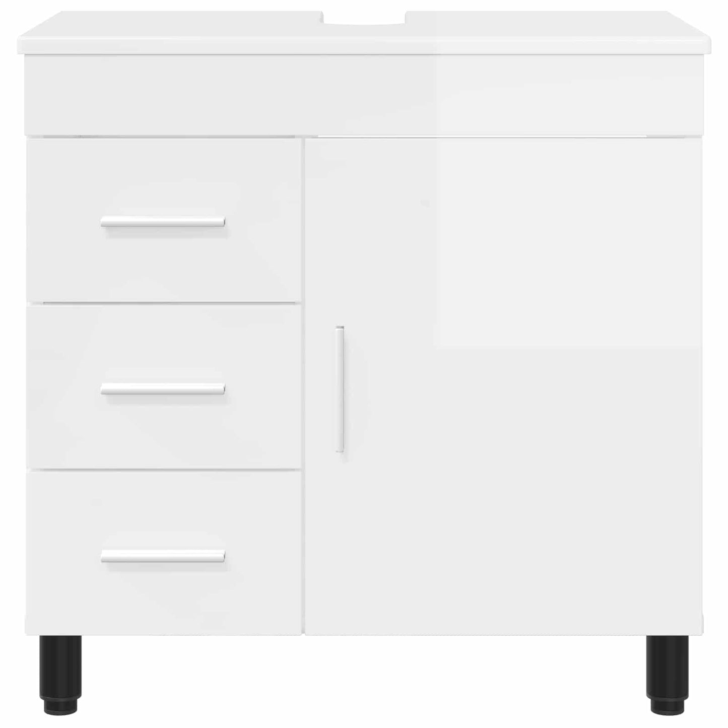 vidaXL Έπιπλο μπάνιου Γυαλιστερό Λευκό 60 x 35 x 60 εκ.