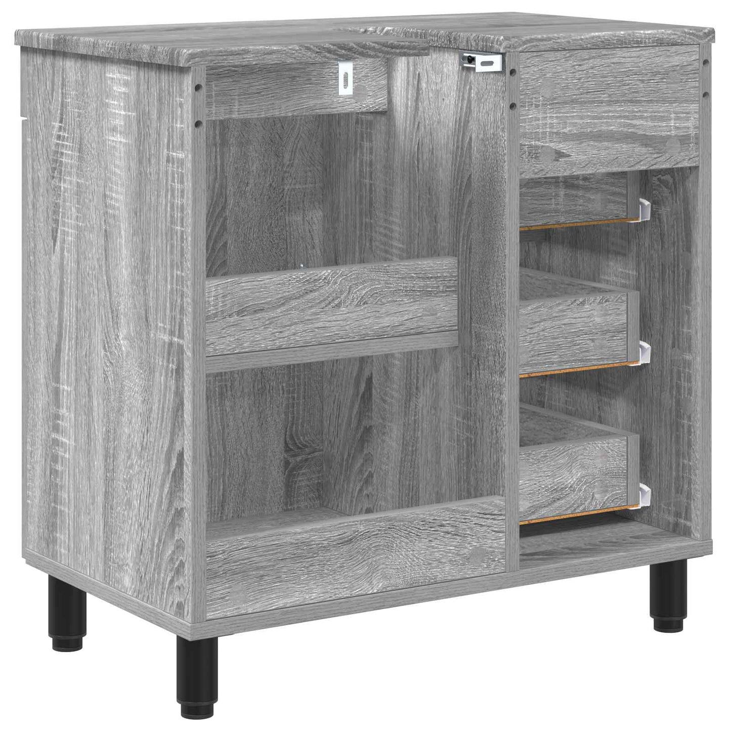 vidaXL Έπιπλο μπάνιου Γκρι Sonoma 60 x 35 x 60 εκ. Επεξεργασμένο Ξύλο
