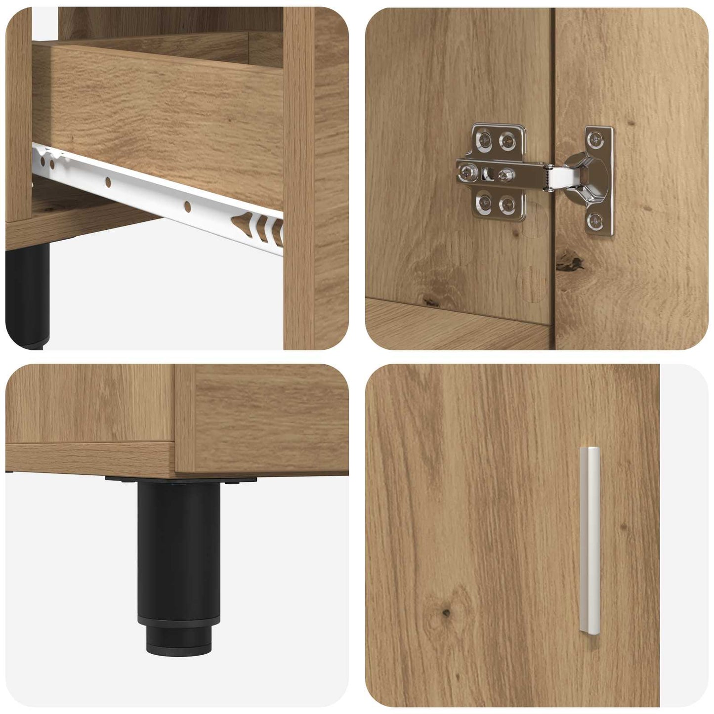 vidaXL Έπιπλο μπάνιου Artisan Δρυς 60 x 35 x 60 εκ. Επεξεργασμένο Ξύλο