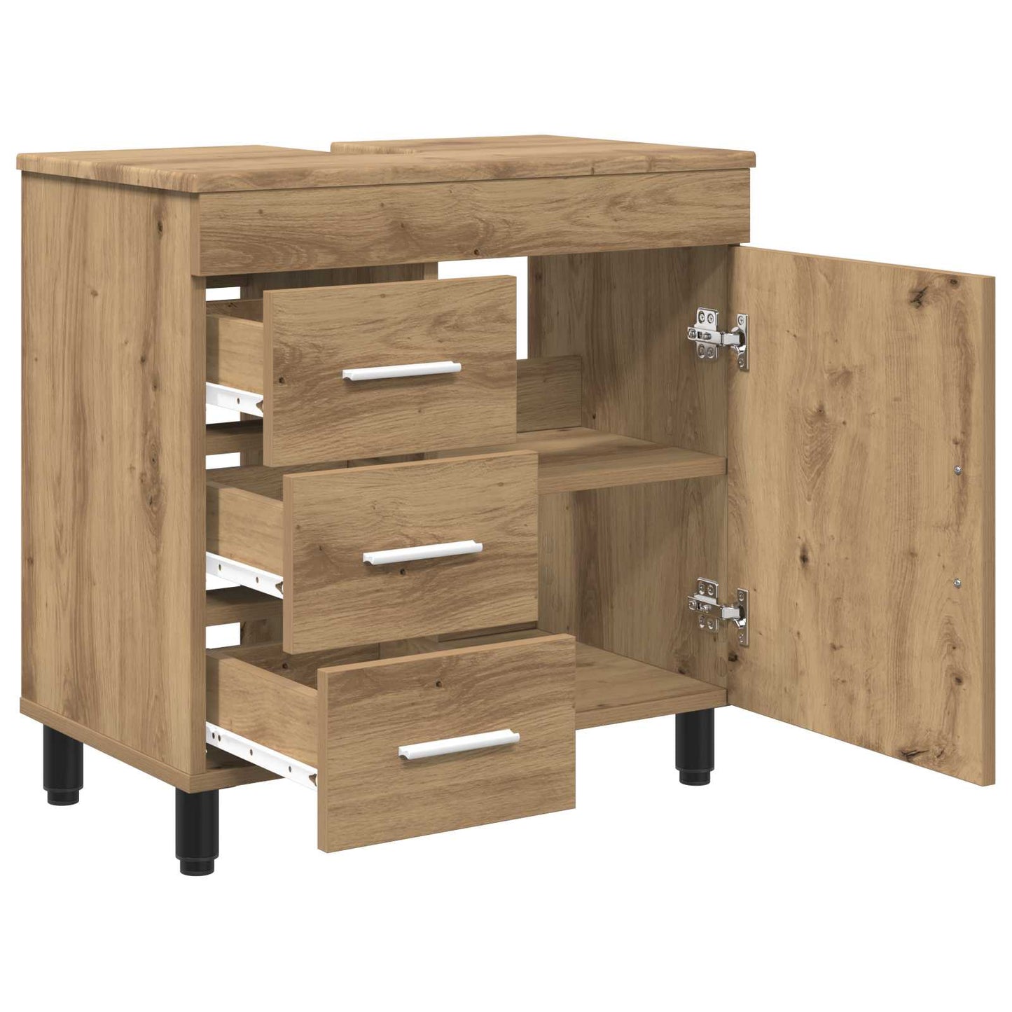 vidaXL Έπιπλο μπάνιου Artisan Δρυς 60 x 35 x 60 εκ. Επεξεργασμένο Ξύλο