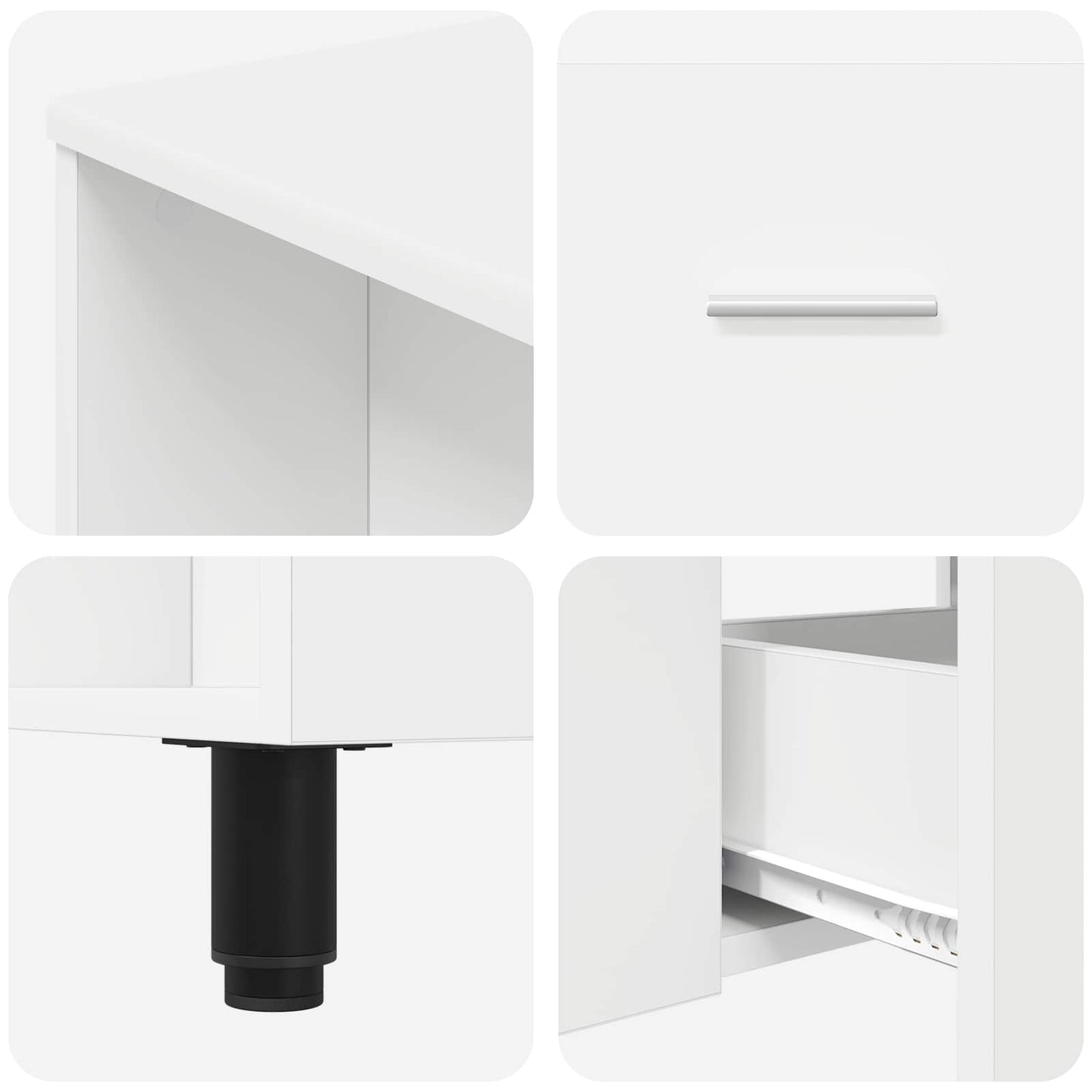 vidaXL Έπιπλο μπάνιου Λευκό 80 x 35 x 60 cm Επεξεργασμένο Ξύλο
