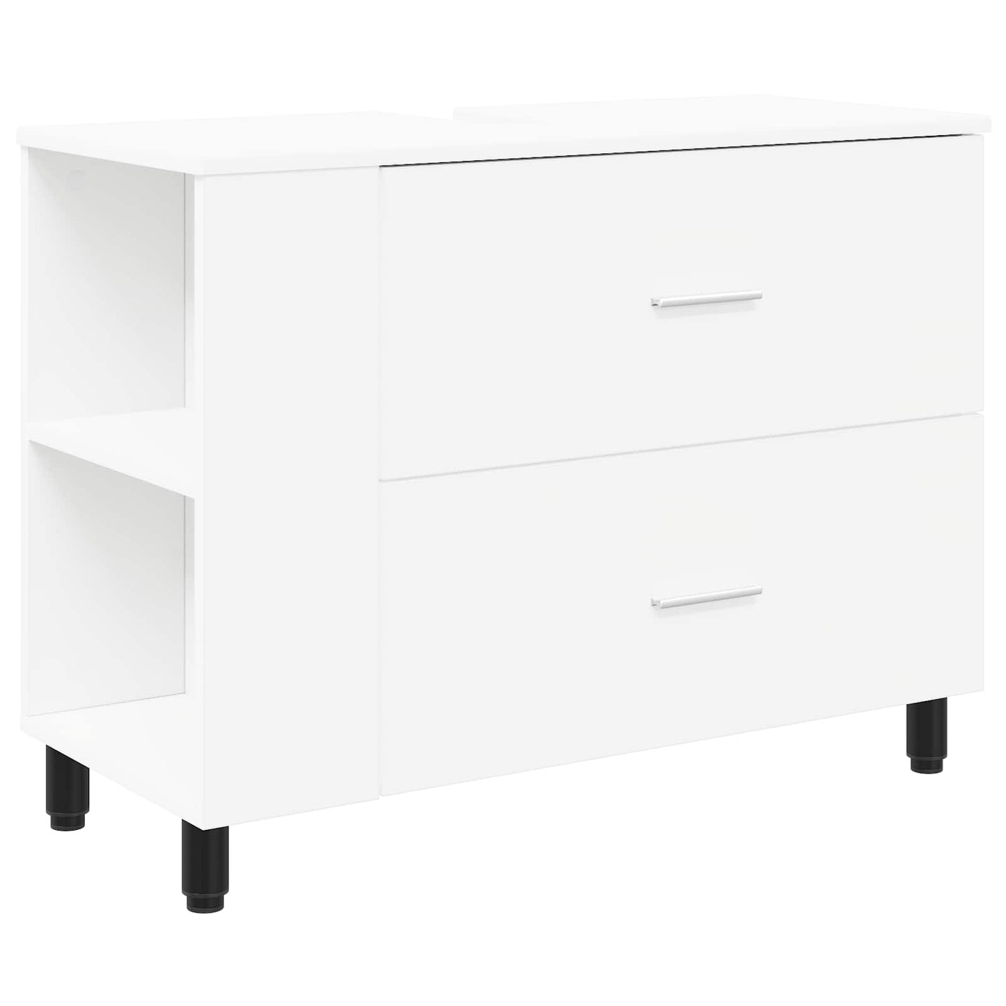 vidaXL Έπιπλο μπάνιου Λευκό 80 x 35 x 60 cm Επεξεργασμένο Ξύλο