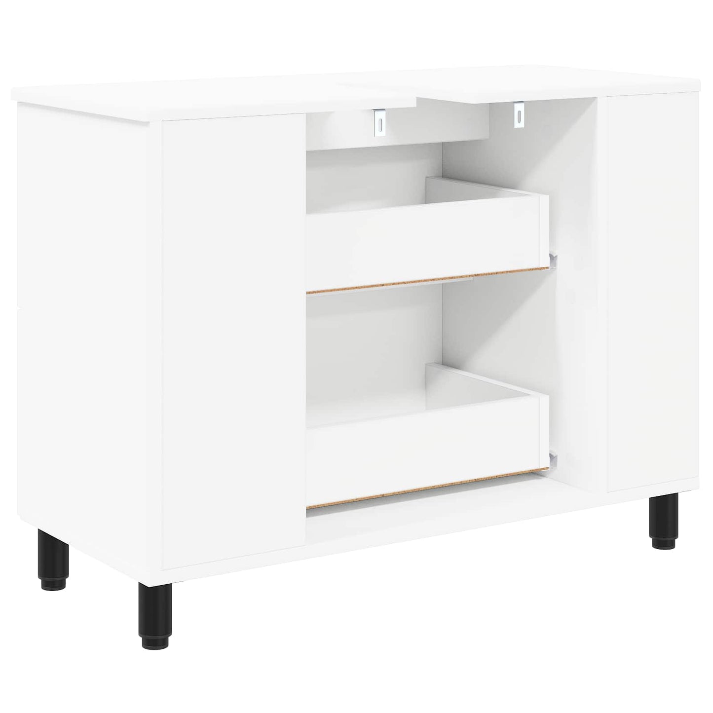 vidaXL Έπιπλο μπάνιου Λευκό 80 x 35 x 60 cm Επεξεργασμένο Ξύλο