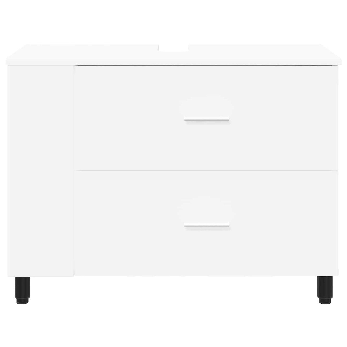 vidaXL Έπιπλο μπάνιου Λευκό 80 x 35 x 60 cm Επεξεργασμένο Ξύλο