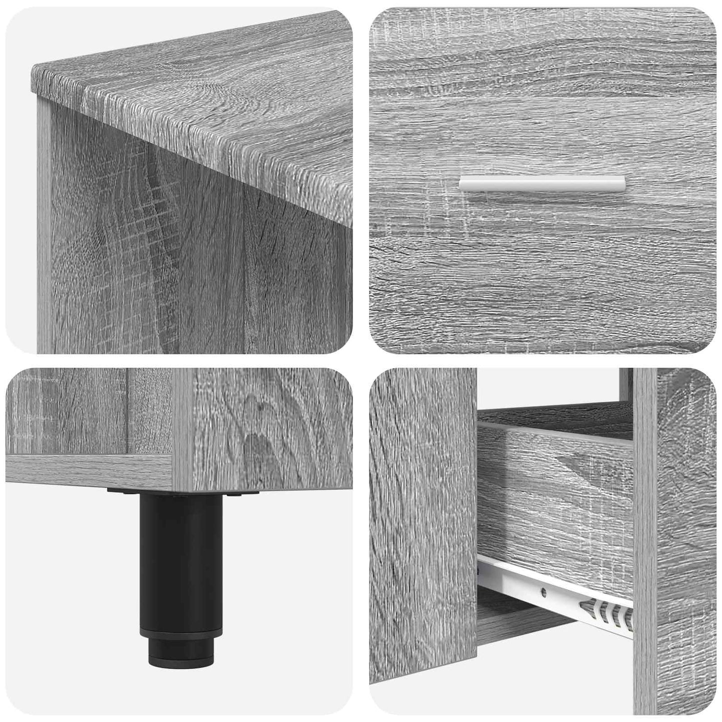vidaXL Έπιπλο μπάνιου Γκρι Sonoma 80 x 35 x 60 cm Επεξεργασμένο Ξύλο