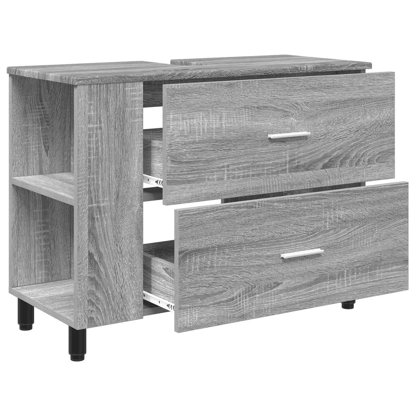 vidaXL Έπιπλο μπάνιου Γκρι Sonoma 80 x 35 x 60 cm Επεξεργασμένο Ξύλο