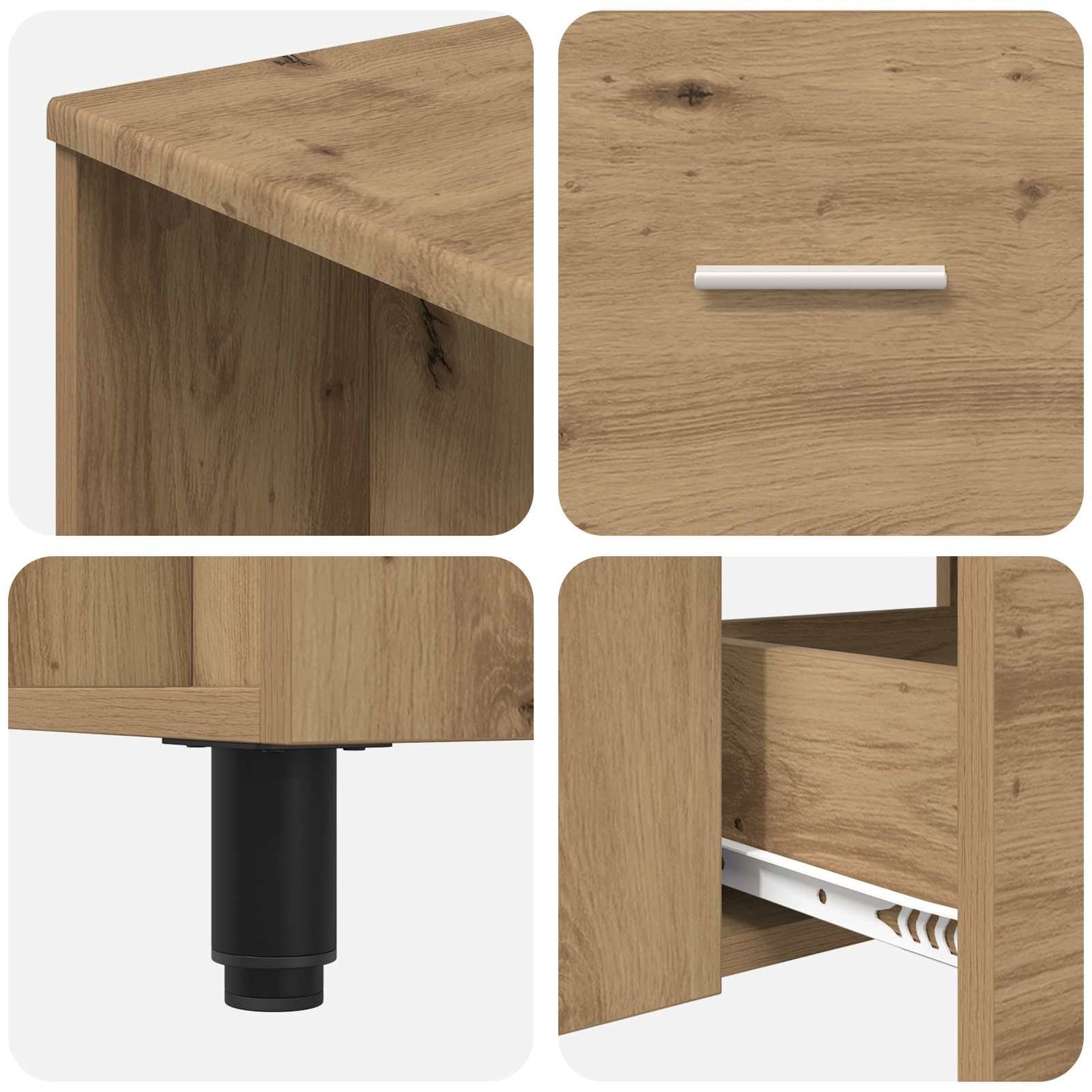 vidaXL Έπιπλο μπάνιου Artisan Δρυς 80 x 35 x 60 cm Επεξεργασμένο Ξύλο