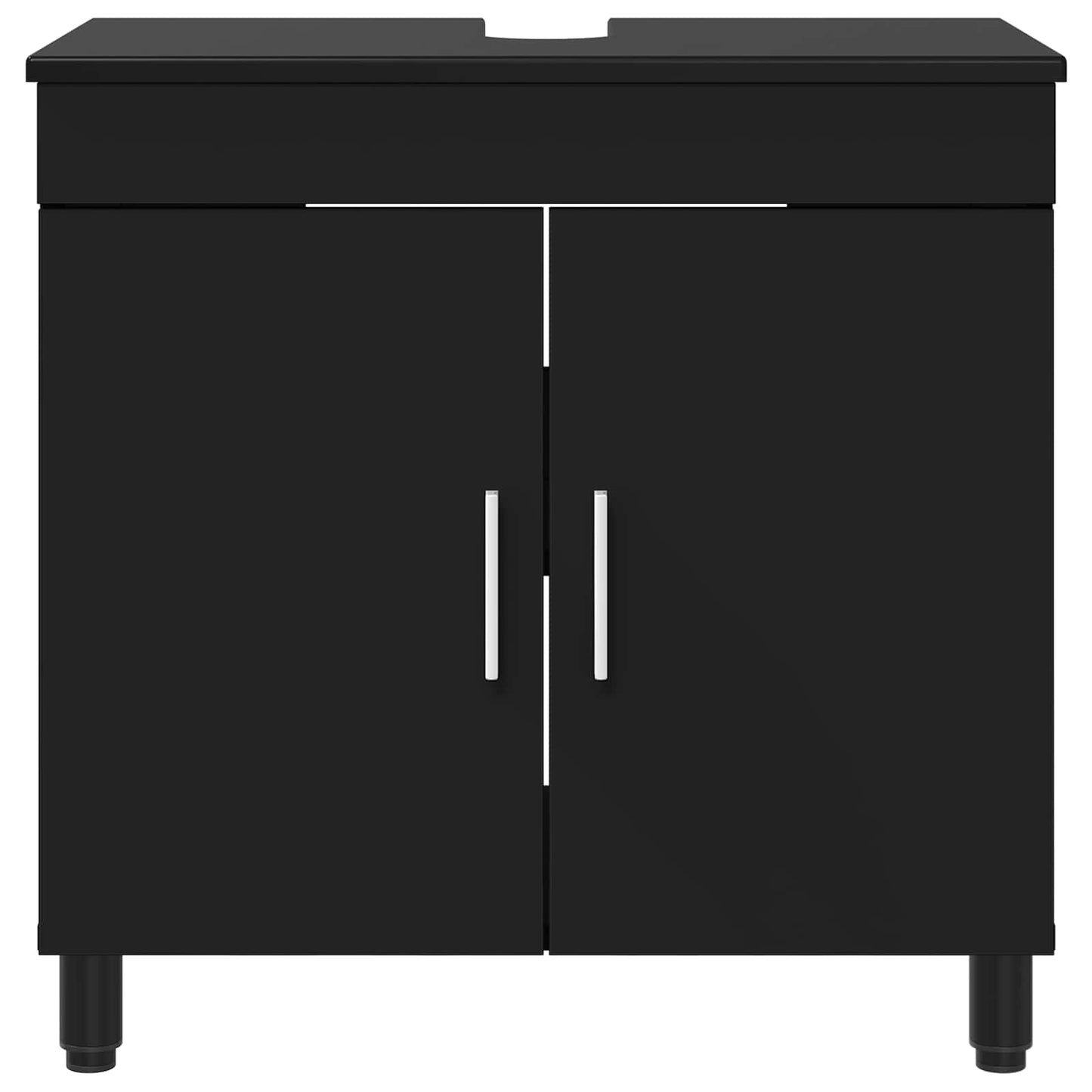 vidaXL Έπιπλο μπάνιου Μαύρο 60 x 35 x 60 εκ. Επεξεργασμένο Ξύλο