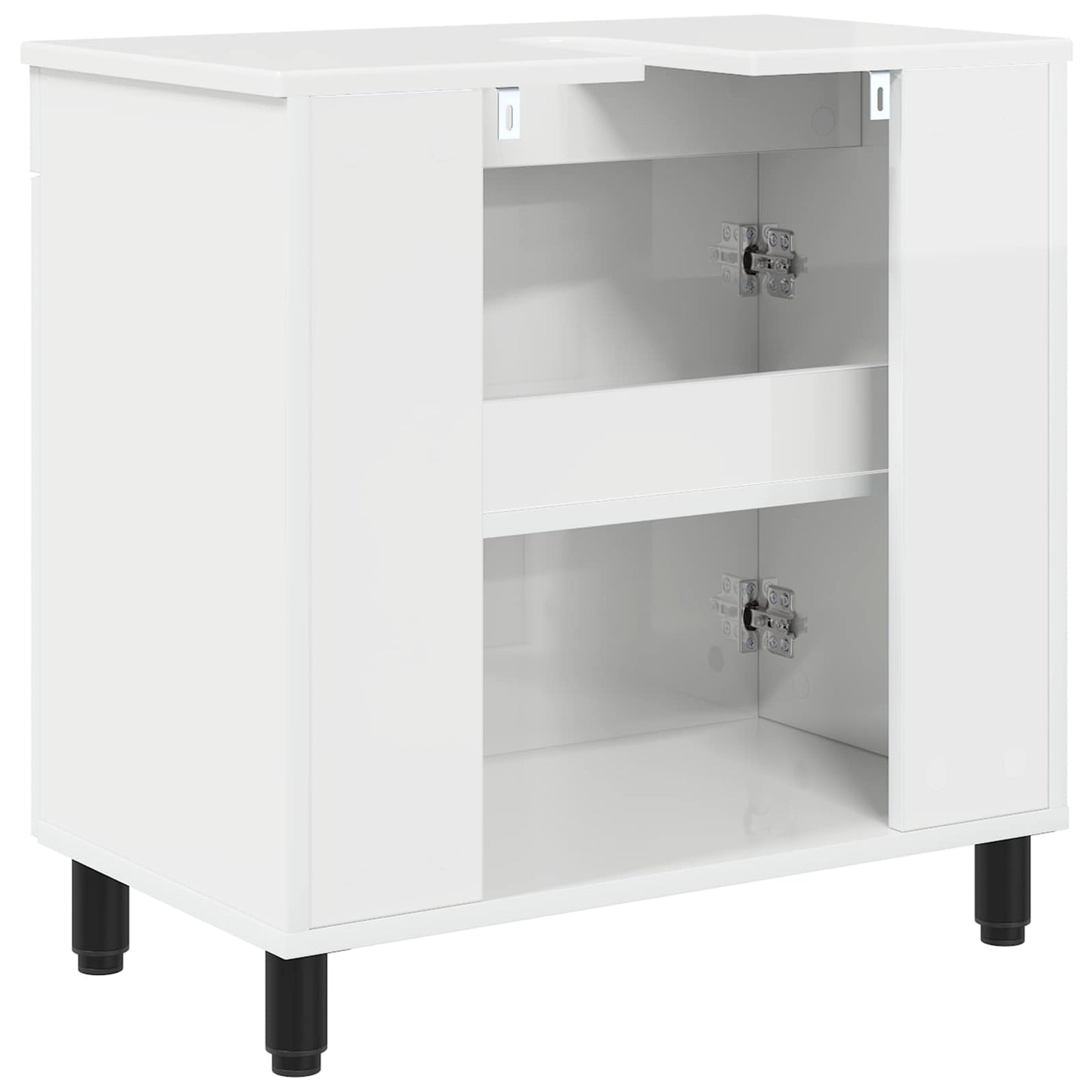 vidaXL Έπιπλο μπάνιου Γυαλιστερό Λευκό 60 x 35 x 60 εκ.