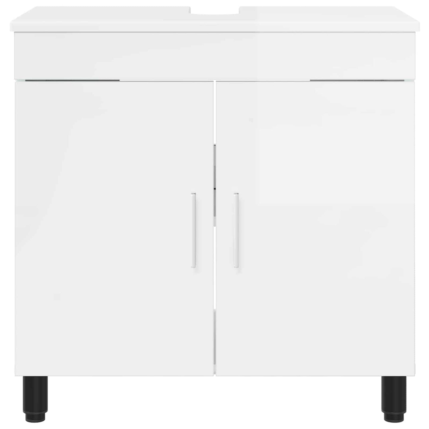 vidaXL Έπιπλο μπάνιου Γυαλιστερό Λευκό 60 x 35 x 60 εκ.