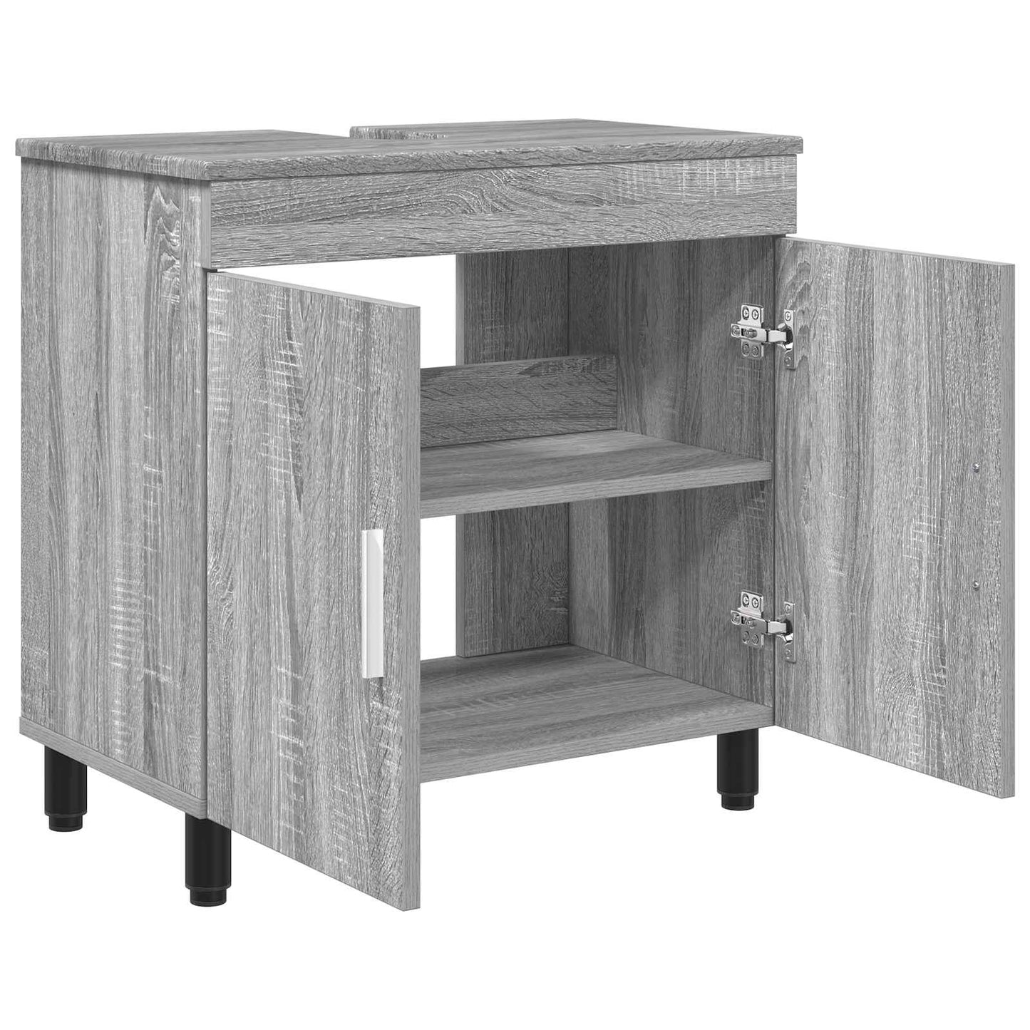 vidaXL Έπιπλο μπάνιου Γκρι Sonoma 60 x 35 x 60 εκ. Επεξεργασμένο Ξύλο