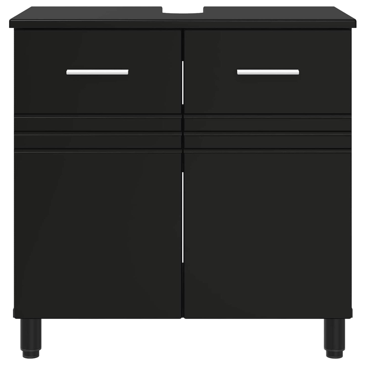 vidaXL Έπιπλο μπάνιου Μαύρο 60 x 35 x 60 εκ. Επεξεργασμένο Ξύλο