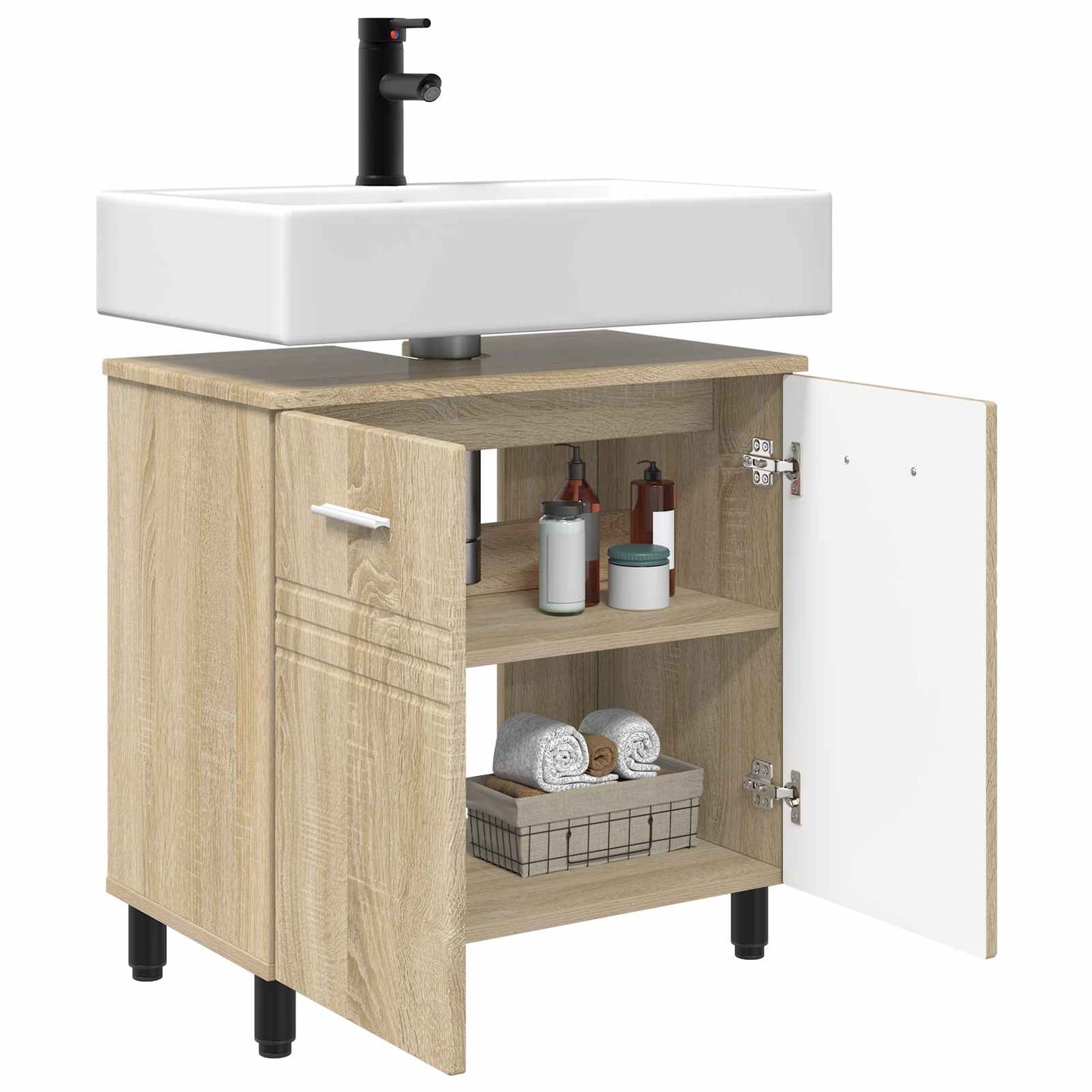 vidaXL Έπιπλο μπάνιου Sonoma Δρυς 60 x 35 x 60 εκ. Επεξεργασμένο Ξύλο