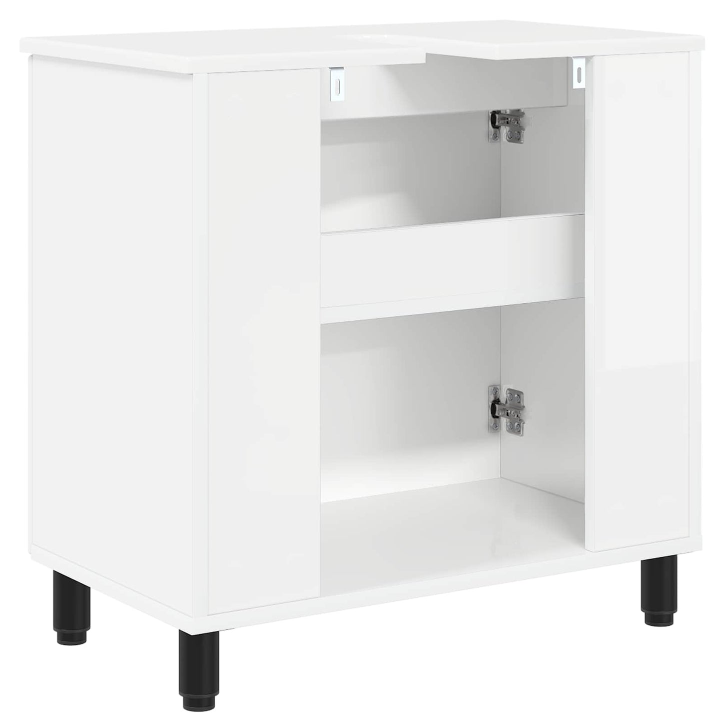 vidaXL Έπιπλο μπάνιου Γυαλιστερό Λευκό 60 x 35 x 60 εκ.