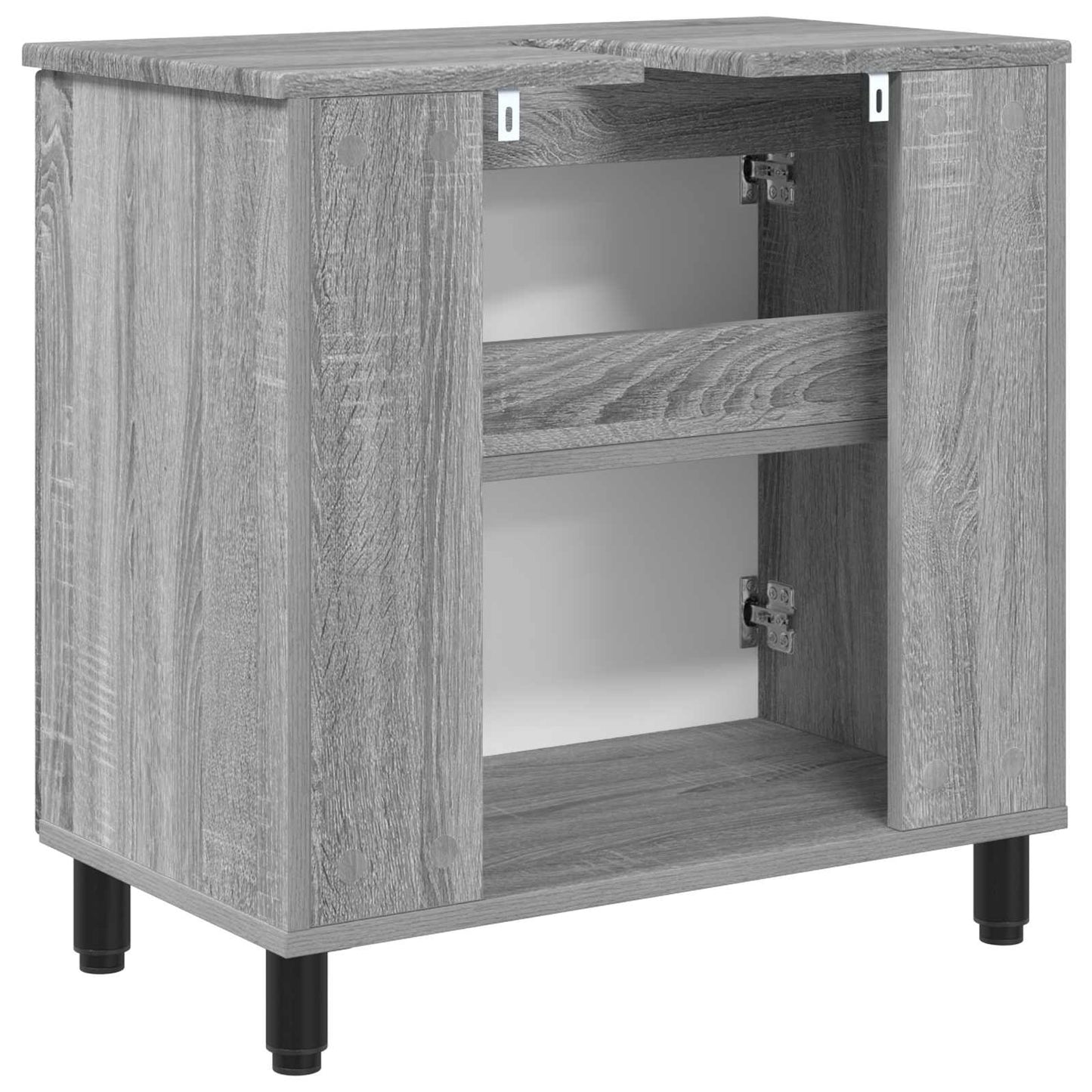 vidaXL Έπιπλο μπάνιου Γκρι Sonoma 60 x 35 x 60 εκ. Επεξεργασμένο Ξύλο