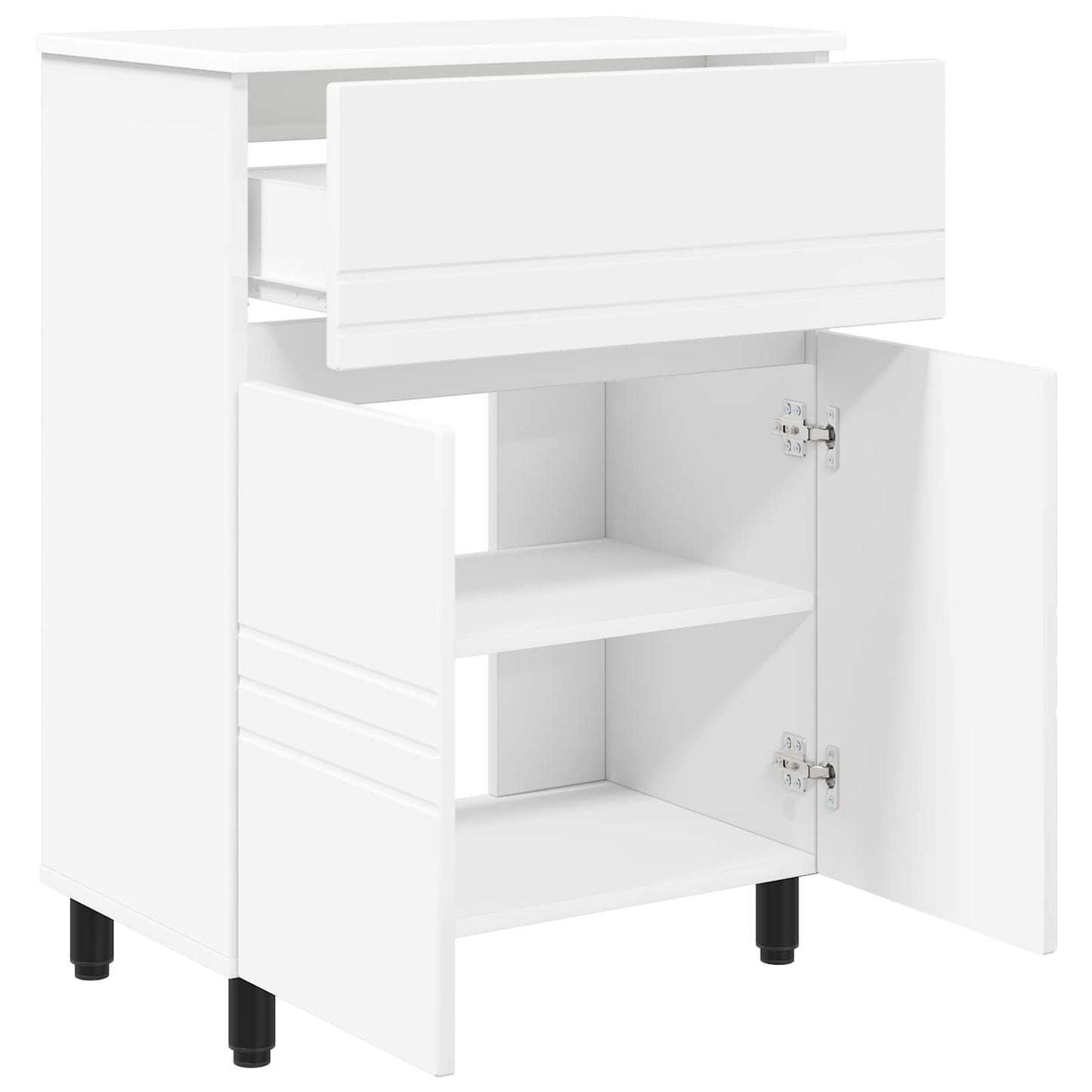 vidaXL Έπιπλο μπάνιου Λευκό 60 x 35 x 80 εκ Επεξεργασμένο Ξύλο