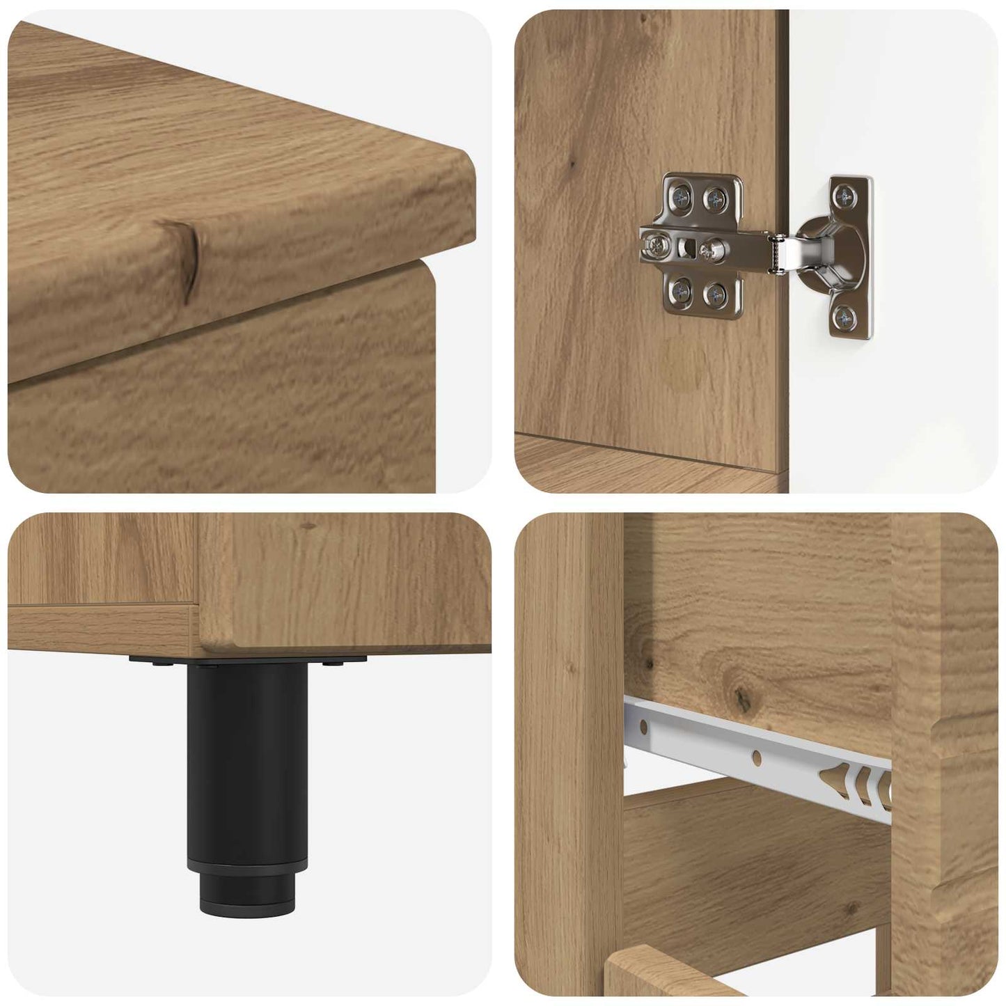 vidaXL Έπιπλο μπάνιου Artisan Δρυς 60 x 35 x 80 εκ Επεξεργασμένο Ξύλο