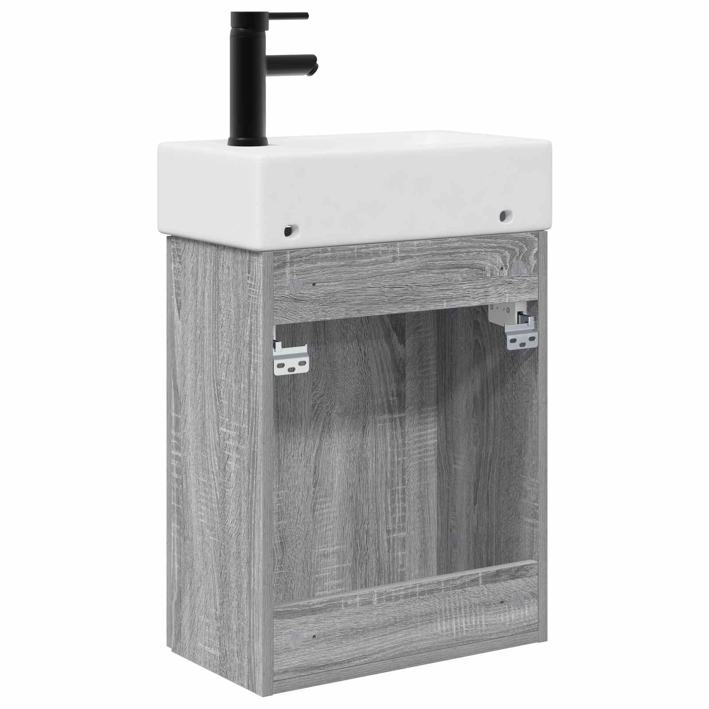 vidaXL Μονάδα μπάνιου με βρύση Γκρι Sonoma 45,5 x 22,5 x 84 εκ