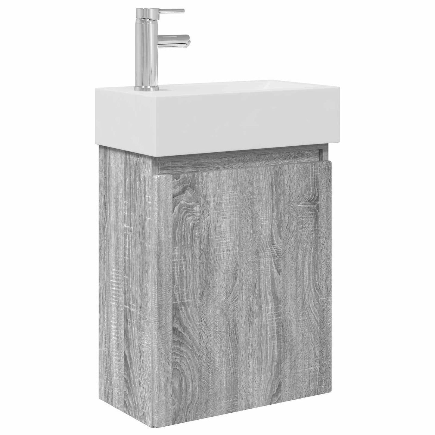 vidaXL Μονάδα μπάνιου με βρύση Γκρι Sonoma 45,5 x 22,5 x 84 εκ