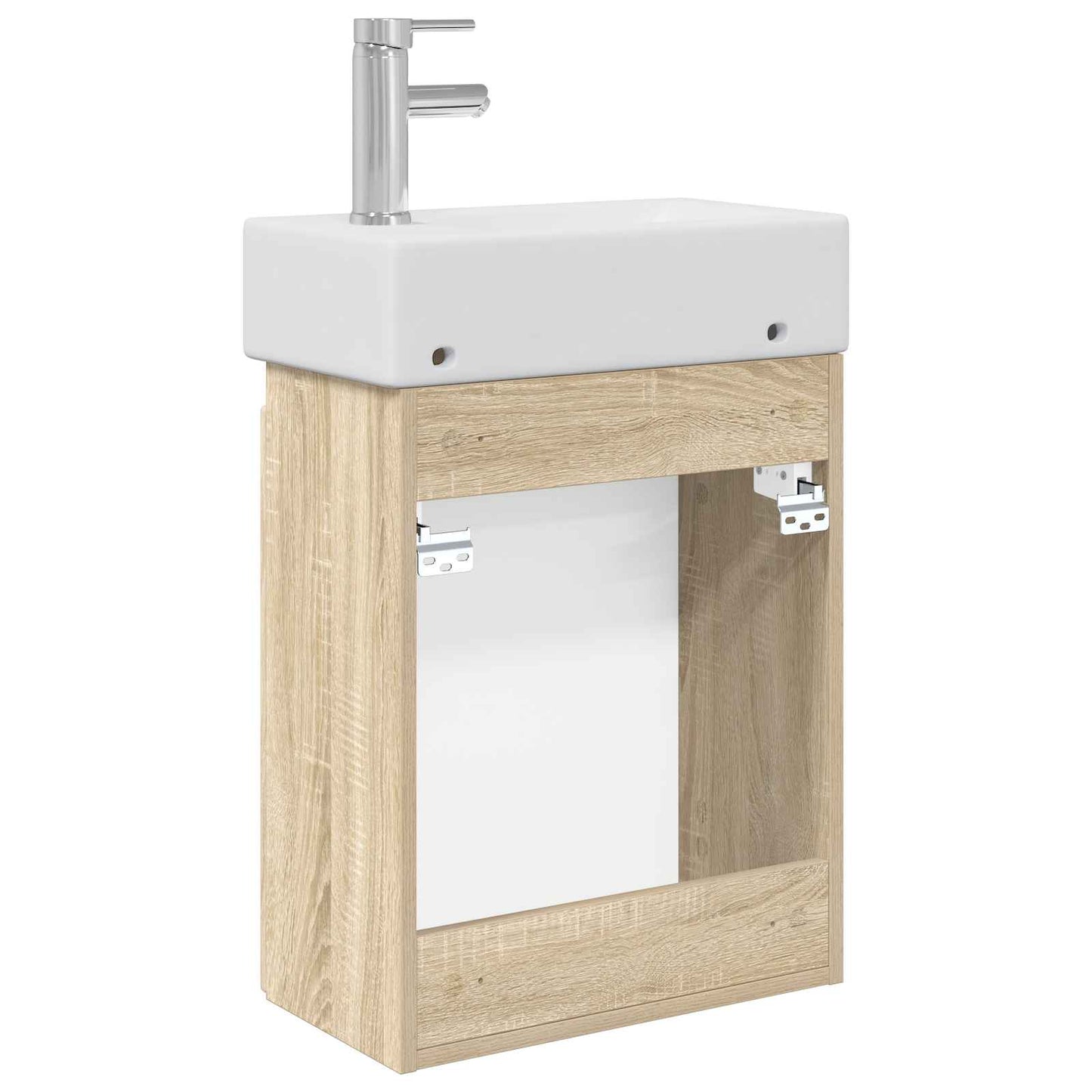 vidaXL Μονάδα μπάνιου με βρύση Sonoma Δρυς 45,5 x 22,5 x 84 εκ