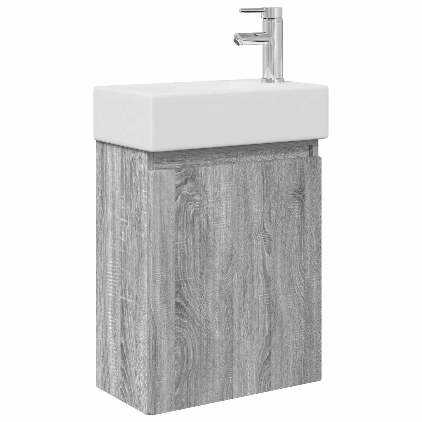 vidaXL Μονάδα μπάνιου με βρύση Γκρι Sonoma 45,5 x 22,5 x 84 εκ