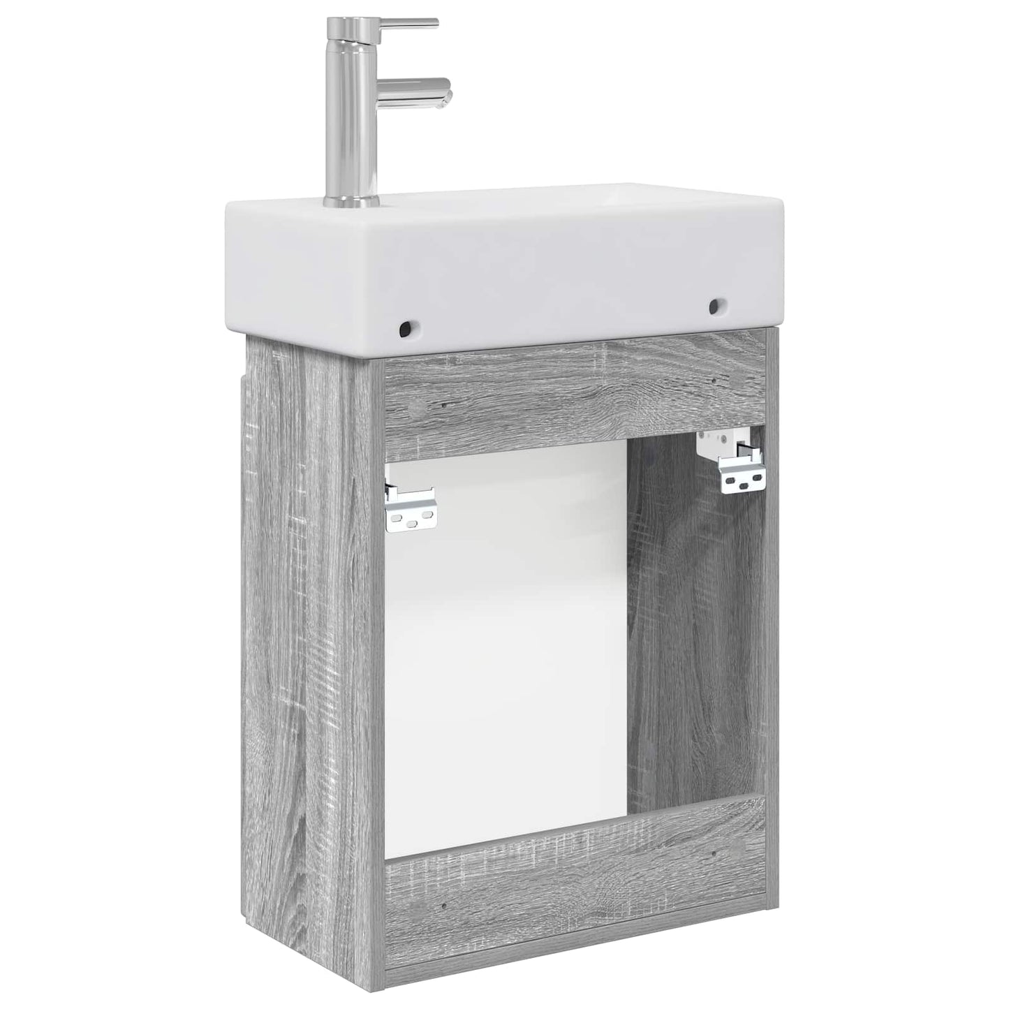 vidaXL Μονάδα μπάνιου με βρύση Γκρι Sonoma 45,5 x 22,5 x 84 εκ