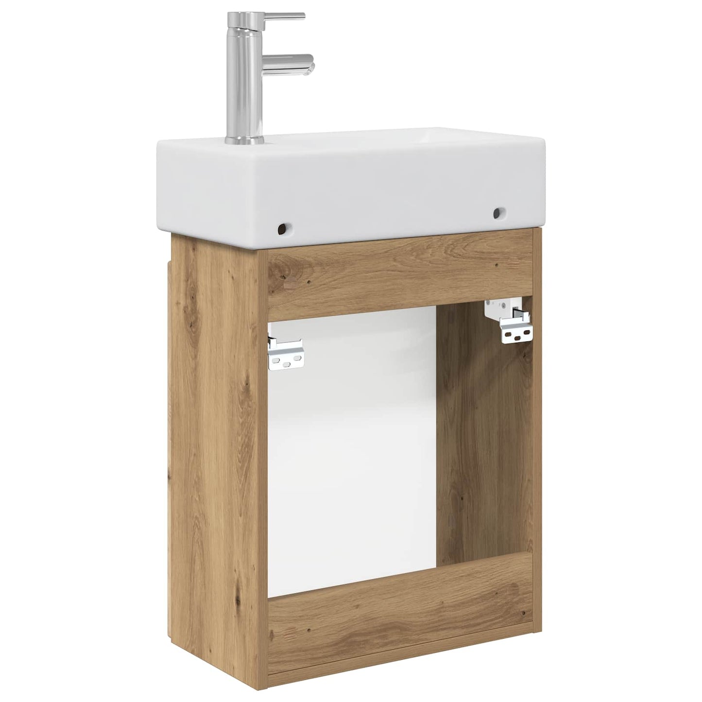 vidaXL Μονάδα μπάνιου με βρύση Artisan Δρυς 45,5 x 22,5 x 84 εκ