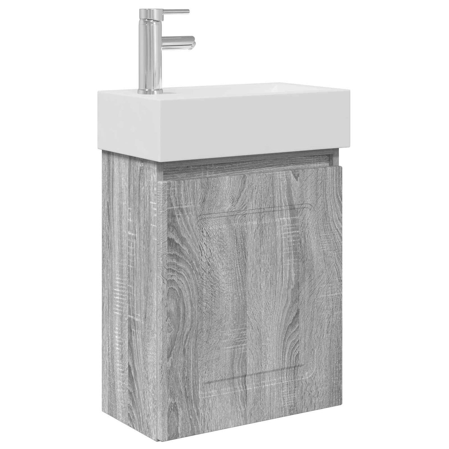 vidaXL Μονάδα μπάνιου με βρύση Γκρι Sonoma 45,5 x 22,5 x 84 εκ