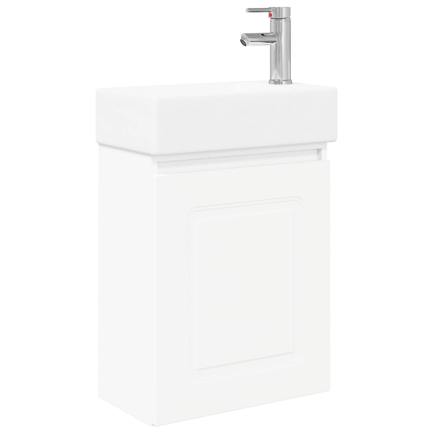 vidaXL Μονάδα μπάνιου με βρύση Λευκό 45,5 x 22,5 x 84 εκ