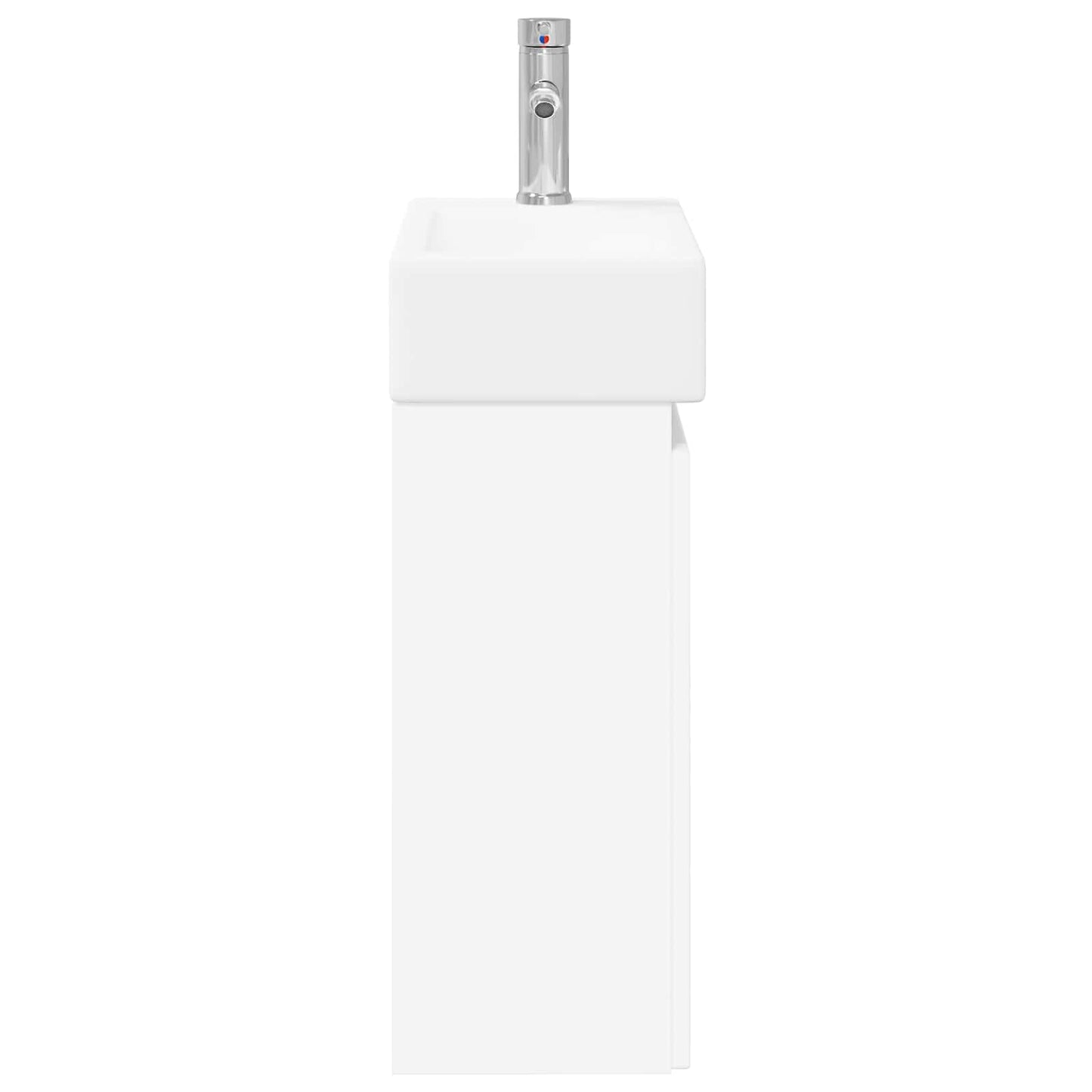 vidaXL Μονάδα μπάνιου με βρύση Λευκό 45,5 x 22,5 x 84 εκ