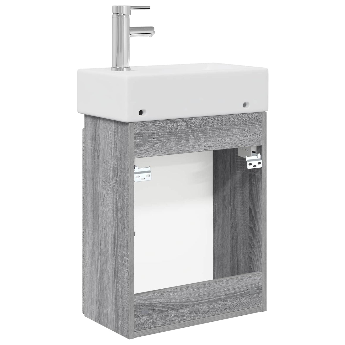 vidaXL Μονάδα μπάνιου με βρύση Γκρι Sonoma 45,5 x 22,5 x 84 εκ