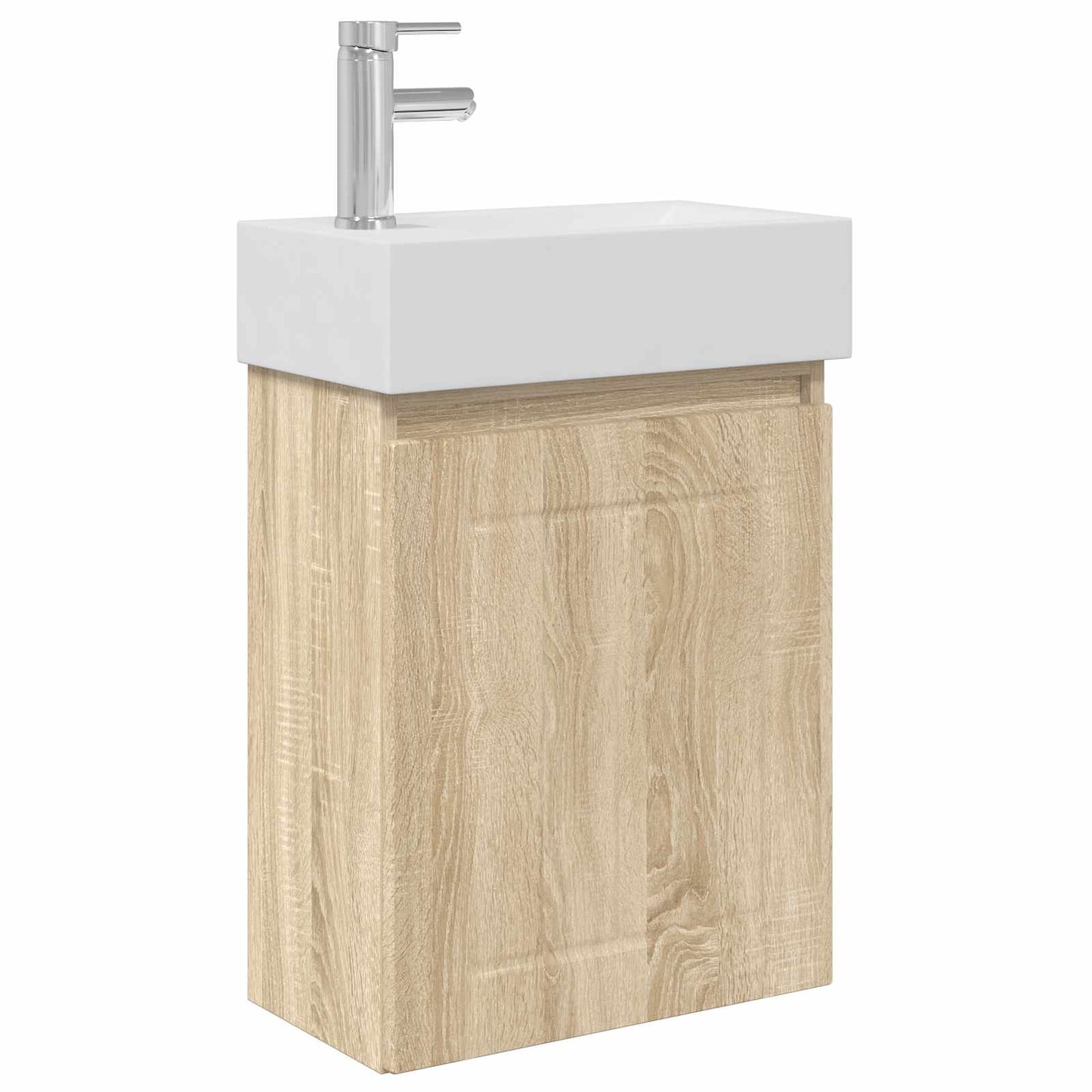 vidaXL Μονάδα μπάνιου με βρύση Sonoma Δρυς 45,5 x 25,5 x 84 εκ
