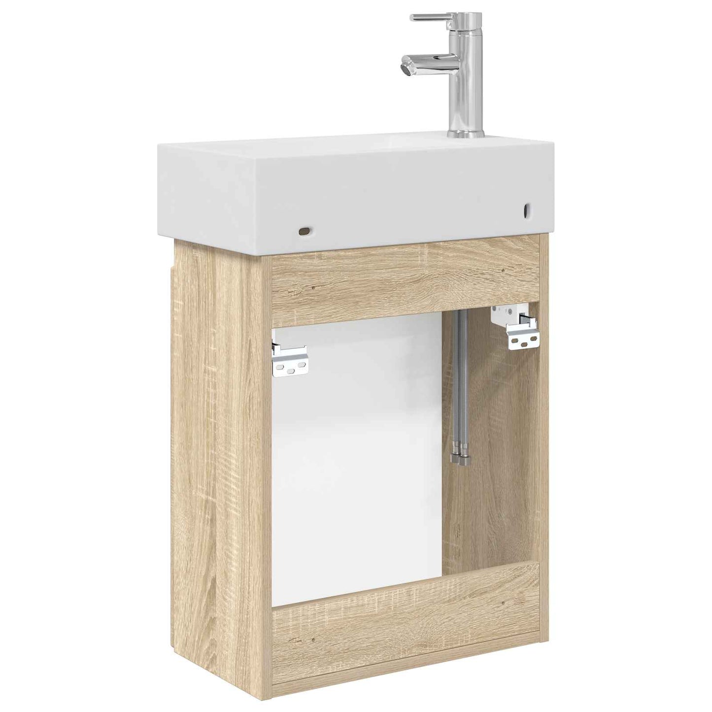 vidaXL Μονάδα μπάνιου με βρύση Sonoma Δρυς 45,5 x 25,5 x 84 εκ