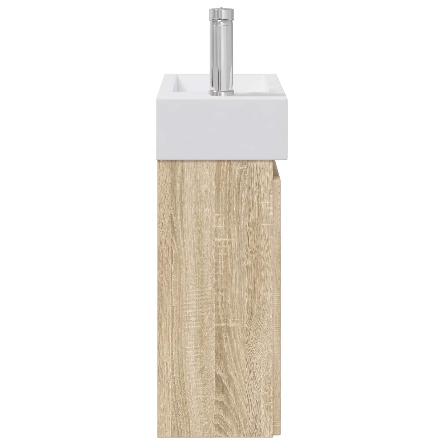 vidaXL Μονάδα μπάνιου με βρύση Sonoma Δρυς 45,5 x 25,5 x 84 εκ