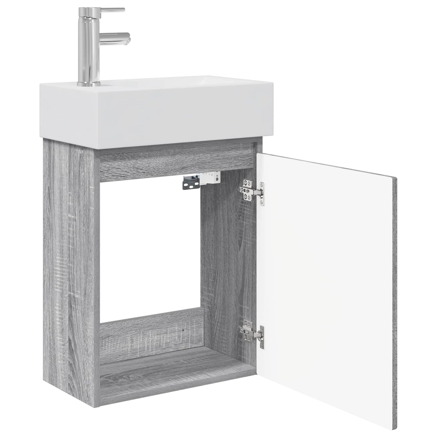 vidaXL Μονάδα μπάνιου με βρύση Γκρι Sonoma 45,5 x 25,5 x 84 εκ