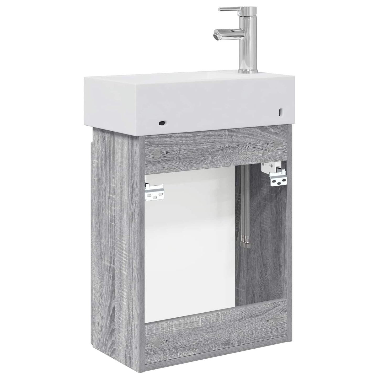 vidaXL Μονάδα μπάνιου με βρύση Γκρι Sonoma 45,5 x 25,5 x 84 εκ