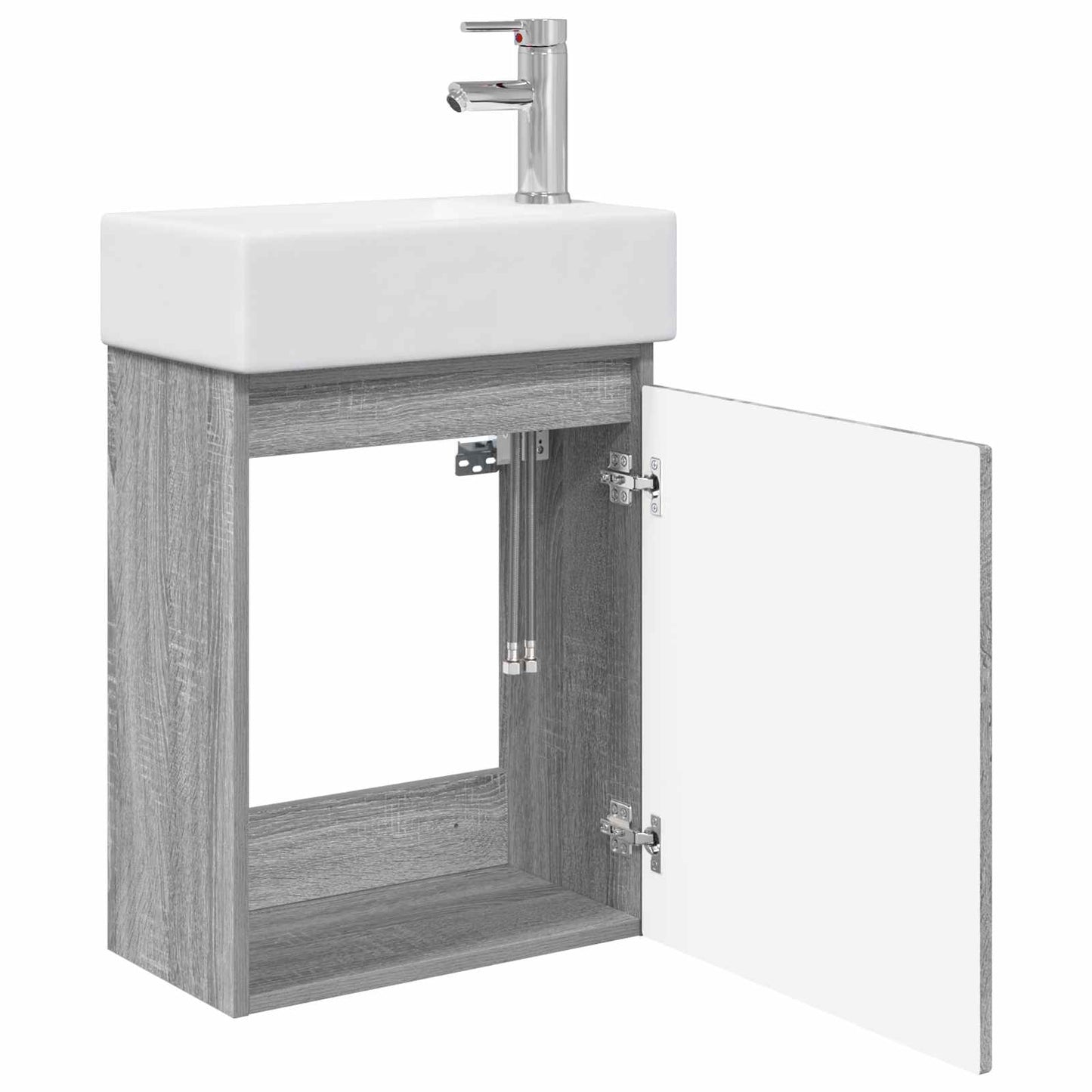 vidaXL Μονάδα μπάνιου με βρύση Γκρι Sonoma 45,5 x 25,5 x 84 εκ