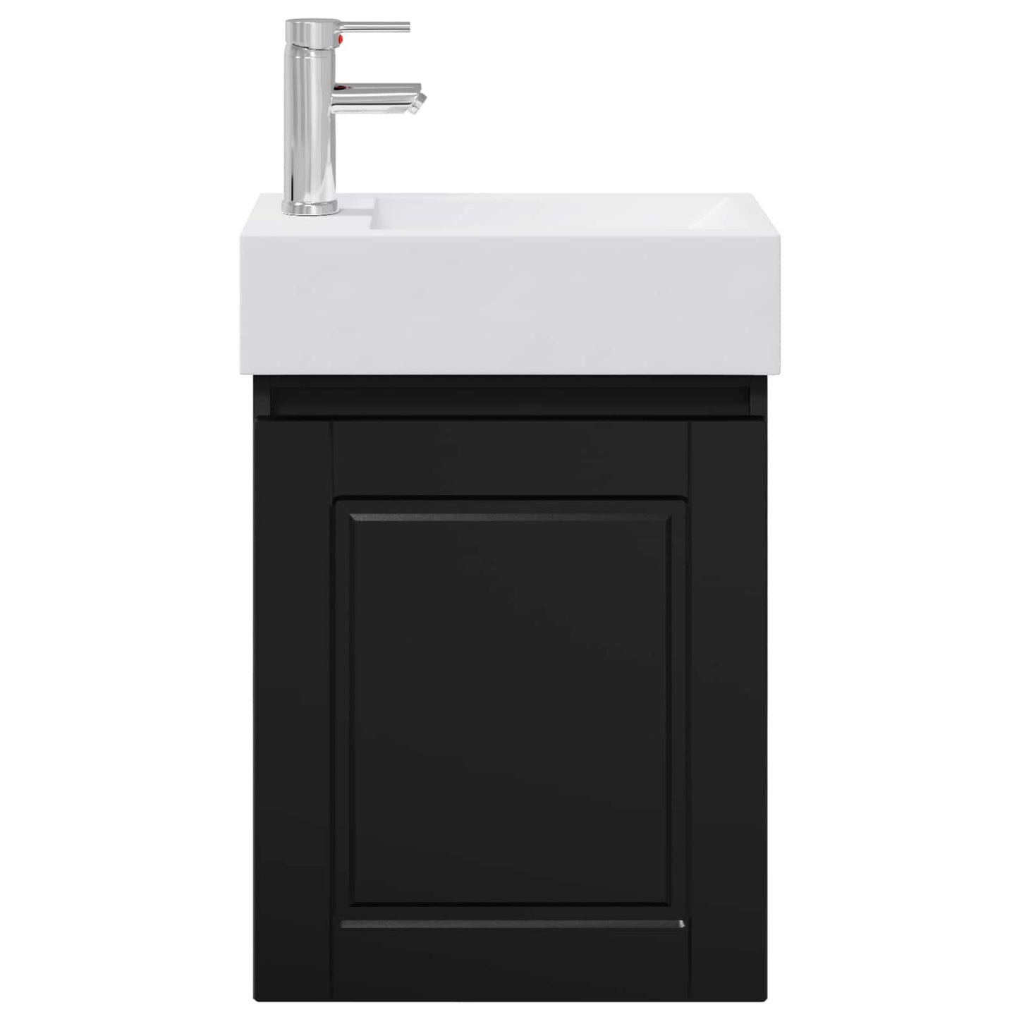 vidaXL Μονάδα μπάνιου με βρύση Μαύρο 45,5 x 22,5 x 84 εκ